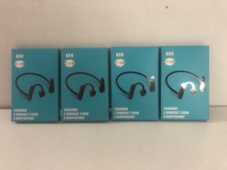 4 X K69 SOUND CONDUCTION EARPHONES