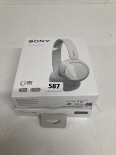 2 X SONY WIRELESS STEREO HEADSETS - MODEL WH-CH520