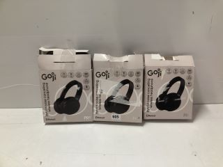 3 X GOJI HYBRID NOISE CANCELLING WIRELESS HEADPHONES