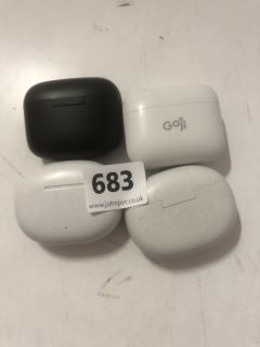 4 X ASSORTED WIRELESS EARBUDS TO INCLUDE GOJI