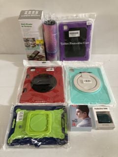 A BOX OF ASSORTED ITEMS TO INCLUDE TABLET PC CASES