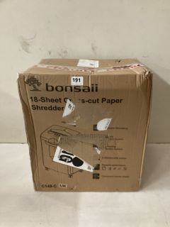 BONSAII 18 SHEET `CROSS-CUT PAPER SHREDDER