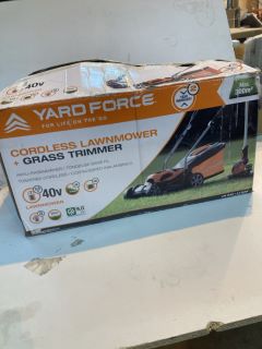 YARDFORCE CORDLESS LAWNMOWER GRASS TRIMMER