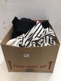 BOX OF ASSORTED CLOTHES INC TRENCH COAT