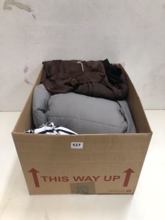 BOX OF ASSORTED CLOTHES INC BROWN JOGGERS