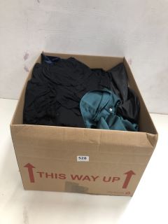 BOX OF ASSORTED CLOTHES INC LEATHER JEANS