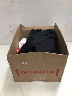 BOX OF ASSORTED CLOTHES INC WHITE T-SHIRT