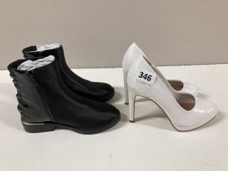 TWO PAIRS OF SHOES TO INCLUDE NEW LOOK HEELS SIZE 3 (1 X TWO LEFT FEET)