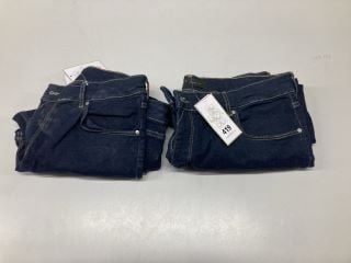 TWO PAIRS OF STRAIGHT FIT DESIGNER JEANS