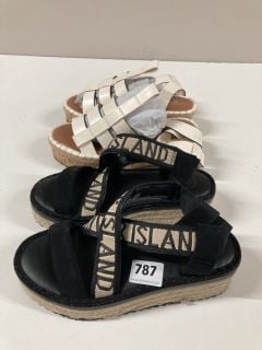 2 PAIRS OF RIVER ISLAND SANDALS SIZE 5