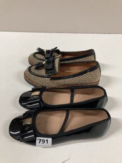 TWO PAIRS OF RIVER ISLAND SHOES TO INCLUDE SIZE 4