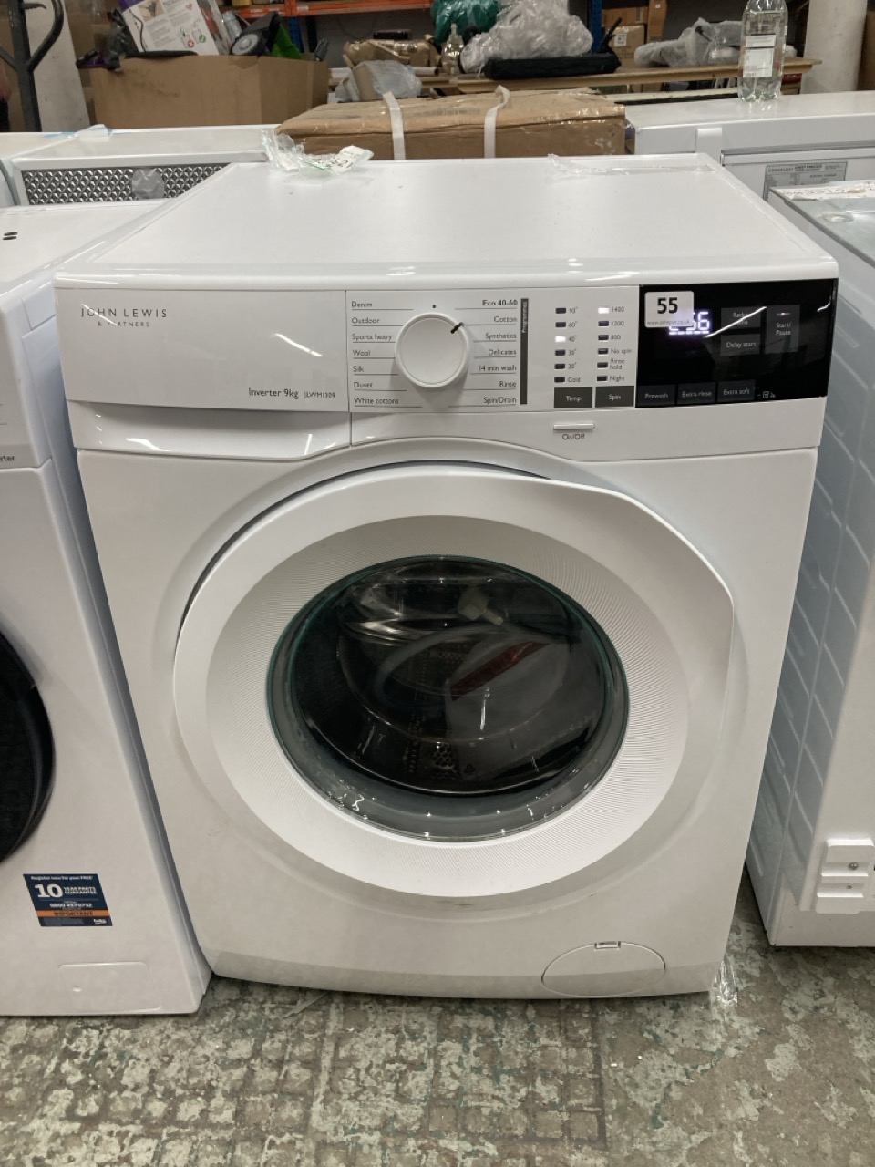 John Pye Auctions JOHN LEWIS WASHING MACHINE MODEL JLWM1309 RRP £549