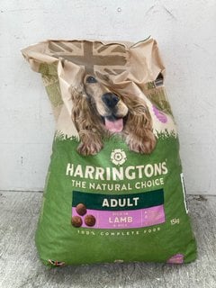 HARRINGTONS THE NATURAL CHOICE RICH IN LAMB & RICE ADULT DOG FOOD 15KG BBE: 20/08/2025: LOCATION - E 3