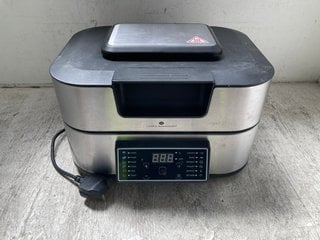 COOKS ESSENTIALS GRILL & AIR FRYER IN SILVER: LOCATION - J 22
