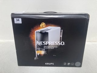 NESPRESSO ESSENZA CAPSULE COFFEE MAKER IN WHITE - RRP £149: LOCATION - FRONT BOOTH