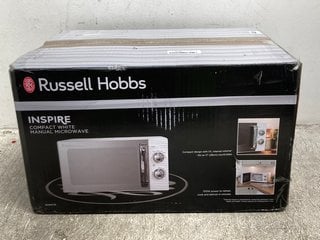 RUSSELL HOBBS 17L WHITE MANUAL MICROWAVE MODEL NO. RHM1731: LOCATION - I 14
