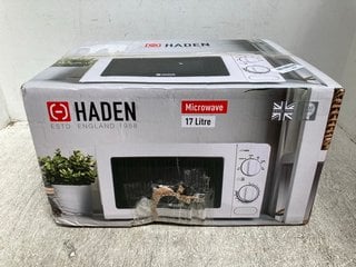 HADEN 17L LITRE MICROWAVE IN WHITE: LOCATION - I 13