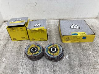 3 X BOX OF KLINGSPOR SMT624 SUPRA STRAIGHT ABRASIVE MOP DISC TO INCLUDE BOX OF KLINGSPOR A 46 TZ SPECIAL CUTTING DISC: LOCATION - I 9