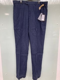 PERCIVAL TAILORED LINEN TROUSERS IN ROYAL BLUE UK SIZE 36 - RRP £129: LOCATION - FRONT BOOTH