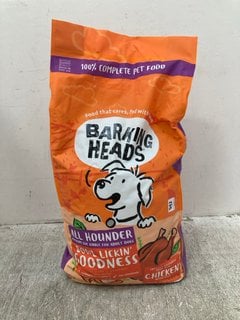 BARKINGS HEADS FRESHLY PREPARED FREE-RUN CHICKEN WITH RICE DOG FOOD 12KG BBE: 06/11/2026: LOCATION - H 16