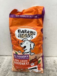 BARKINGS HEADS FRESHLY PREPARED FREE-RUN CHICKEN WITH RICE DOG FOOD 12KG BBE: 06/11/2025: LOCATION - E 0