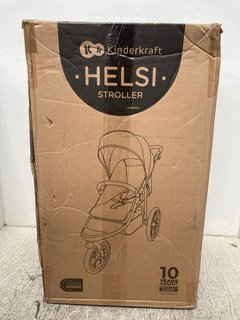 KINDERKRAFT HELSI STROLLER IN BLACK : RRP £149.00: LOCATION - A9