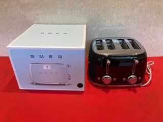 SMEG TSF03BLUK RETRO STYLE 4 SLICE TOASTER IN BLACK - RRP £199.99: LOCATION - BOOTH