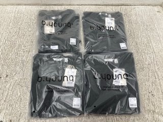 4 X B.YOUNG PIERI T-SHIRT IN BLACK IN VARIOUS SIZES COMBINED RRP £120: LOCATION - C17