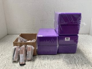 QTY OF MOUNTAIN WAREHOUSE LED TORCHES IN PALE PINK TO INCLUDE 6 X VLFIT HIGH DENSITY FOAM BLOCKS IN PURPLE: LOCATION - WA3