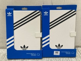 2 X ADIDAS UNIVERSAL TABLET STAND CASES IN WHITE - 10-11": LOCATION - WA3