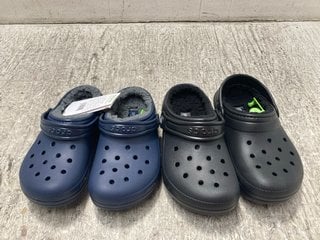 CROCS CLASSIC LINED CLOG IN NAVY/CHARCOAL - UK C13 TO INCLUDE CROCS CLASSIC LINED CLOG IN BLACK - UK J1: LOCATION - WA3