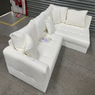 RUNE FABRIC RIGHT HAND CORNER SOFA IN CREAM - RRP £1099: LOCATION - B0