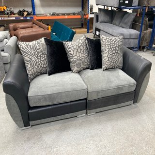 HILTON 4 SEATER SCATTER BACK SOFA IN BLACK & GREY: LOCATION - B0