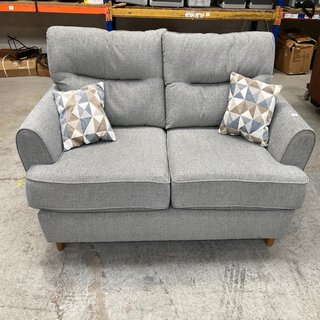 LUSSO FABRIC 2 SEATER SOFA IN GREY - RRP £1,249: LOCATION - B1