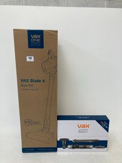 VAX ONE POWER VAX BLADE 4 DUAL PET CORDLESS VACUUM CLEANER TO INCLUDE VAX CORDLESS PRO KIT 2 COMBINED RRP - £350: LOCATION - WHITE BOOTH