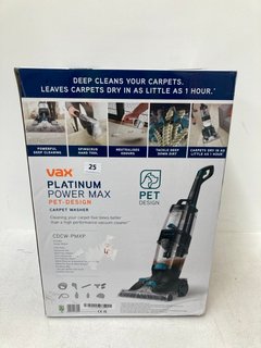 VAX PLATINUM POWER MAX PET DESIGN CARPET WASHER RRP - £270: LOCATION - WHITE BOOTH