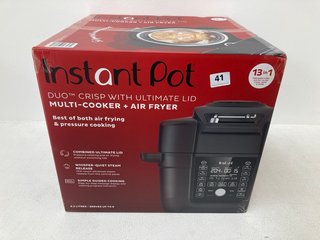 INSTANT POT DUO CRISP WITH ULTIMATE LID MULTI COOKER AND AIR FRYER RRP - £219: LOCATION - WHITE BOOTH