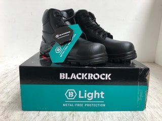 BLACK ROCK SENTINEL STEEL TOE PROTECTIVE BOOTS IN BLACK SIZE: 4: LOCATION - B20