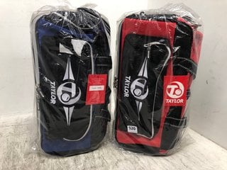 2 X TAYLOR SOFT AND HARDSHELL STORAGE BAGS IN BLACK/RED: LOCATION - B14