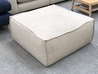 LOAF.COM SUNDAZE LARGE SQUARE FOOTSTOOL IN THATCH HOUSE FABRIC RRP - £495: LOCATION - C2