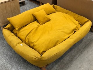 LOAF.COM WOOFINS LARGE DOG BED IN OCHRE RRP - £225: LOCATION - C2