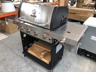 CHAR-BROIL PROFESSIONAL PRO S4 4-BURNER GAS BBQ IN STAINLESS STEEL - RRP £999: LOCATION - C4 (KERBSIDE PALLET DELIVERY)