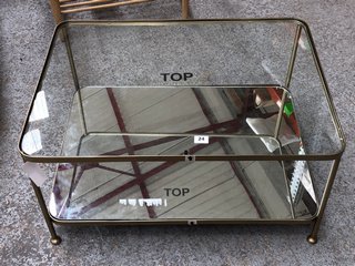 LOAF.COM WONDER BOY COFFEE TABLE IN VINTAGE BRASS RRP -£475: LOCATION - C3