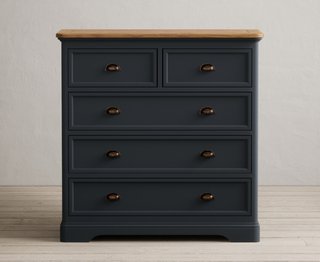 BRIDSTOW/ASHTON BLUE 2 OVER 3 CHEST OF DRAWERS - RRP £529: LOCATION - B3