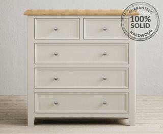 WEYMOUTH/HEMSBY SOFT WHITE 2 OVER 3 CHEST OF DRAWERS - RRP £529: LOCATION - B3