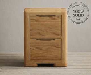 HARPER/DEREHAM OAK 2 DRAWER BEDSIDE CHEST - RRP £229: LOCATION - B4