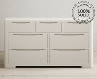 HARPER/DEREHAM SOFT WHITE WIDE CHEST OF DRAWERS - RRP £719: LOCATION - B4