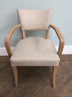 MOLINA DINING ARMCHAIR IN NATURAL RRP - £895: LOCATION - D1