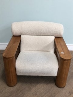 DILLON ARMCHAIR IN BOUCLE RRP - £895: LOCATION - D1