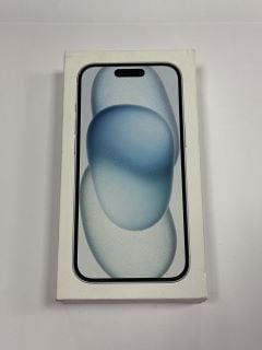 APPLE IPHONE 15 128 GB SMARTPHONE (ORIGINAL RRP - £799) IN BLUE: MODEL NO A3090 (WITH BOX & ALL ACCESSORIES) [JPTM119260] (SEALED UNIT) THIS PRODUCT IS FULLY FUNCTIONAL AND IS PART OF OUR PREMIUM TEC